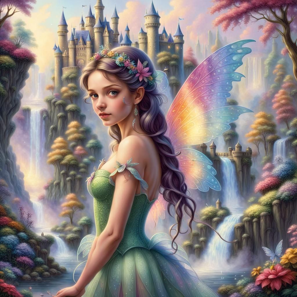 Amazingly Stunningly Beautiful colorful fancy fantasy fairy with ...