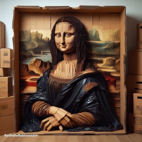 The Mona Lisa - Recycled Materials