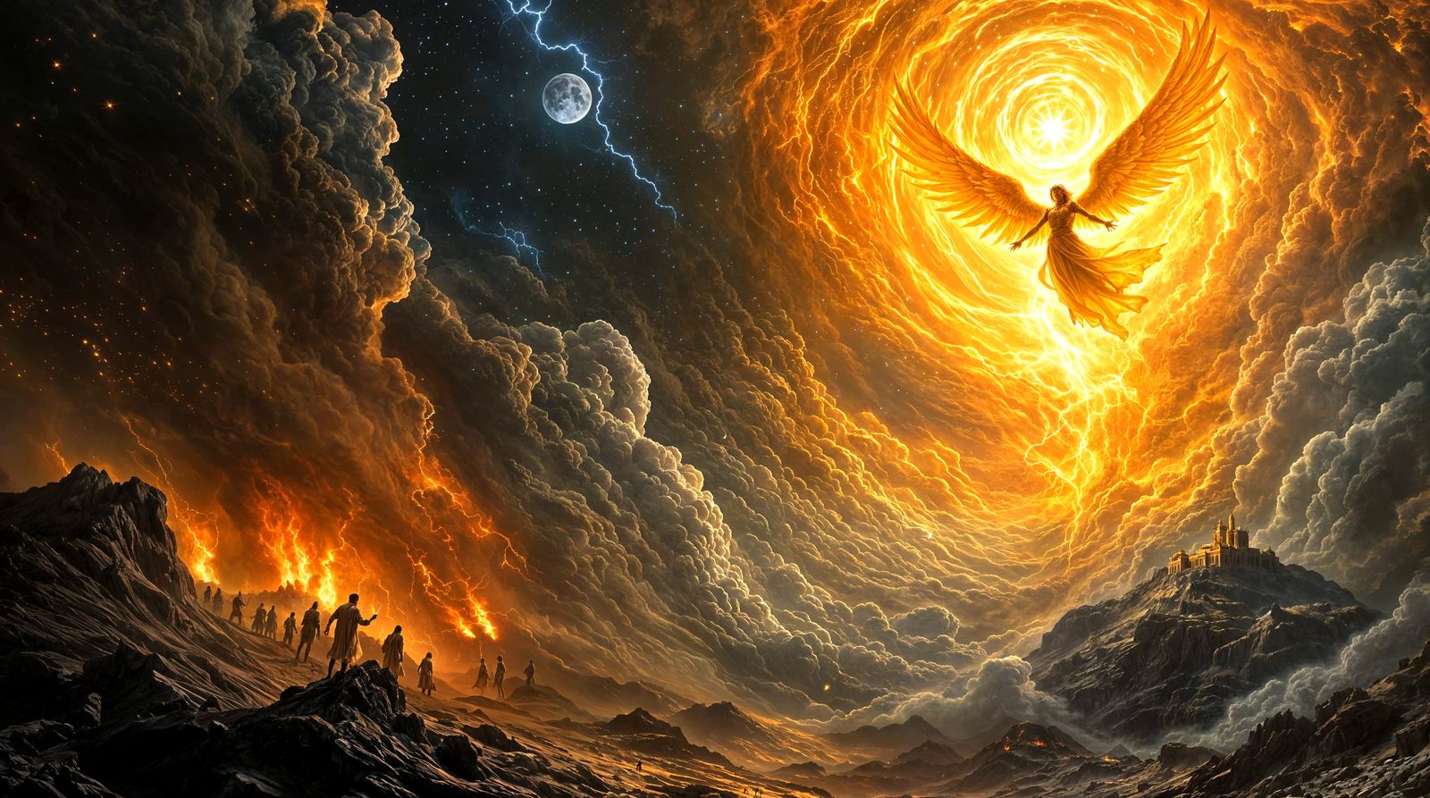 The Sixth Seal Unleashed : Fire, Blood, and Divine Judgment (Book of Revelation 8 : 2-5)  by @Coco Lasticot