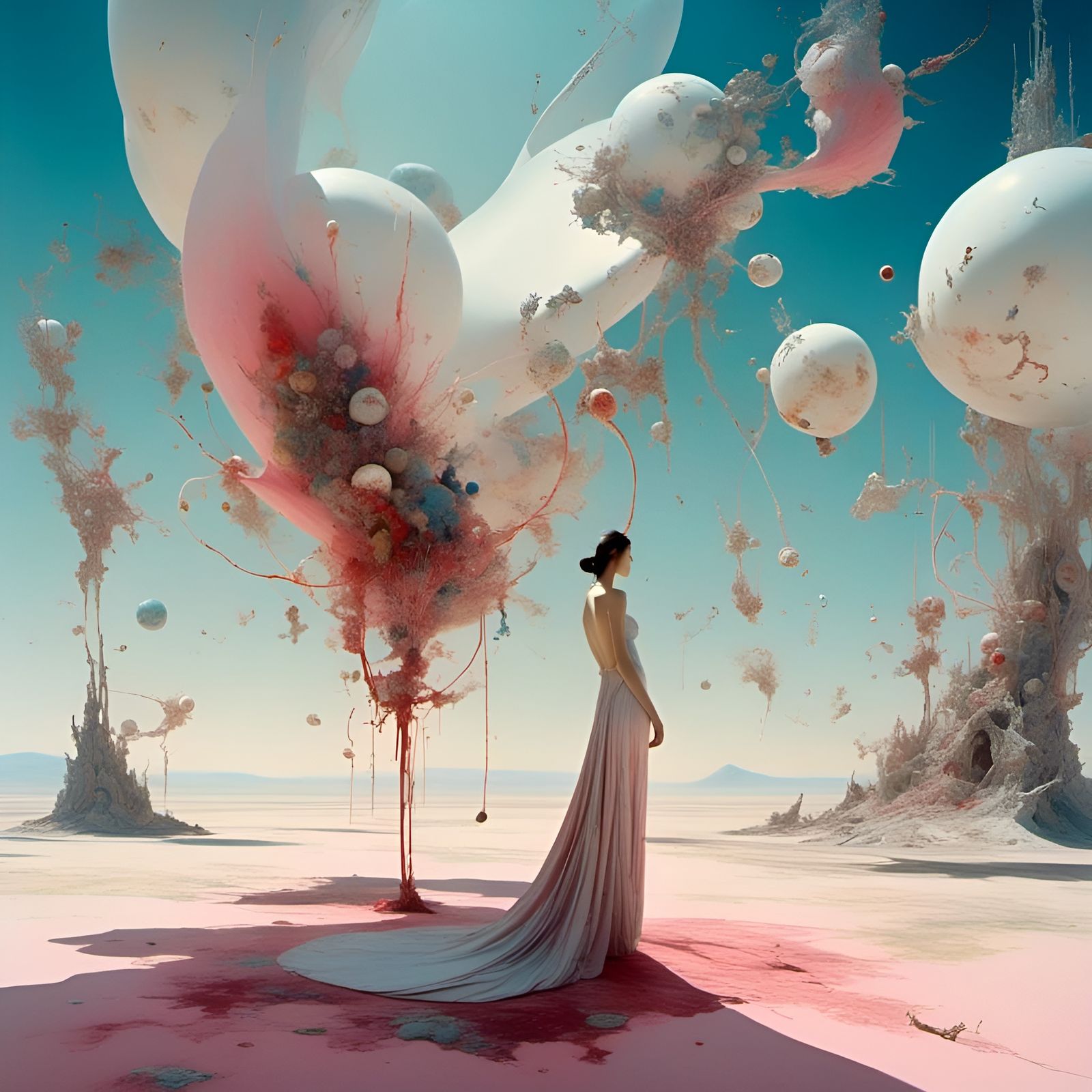 "Surrealism: Beautiful feminine bodyscape! <lora:LapiSurreal:1.0> 