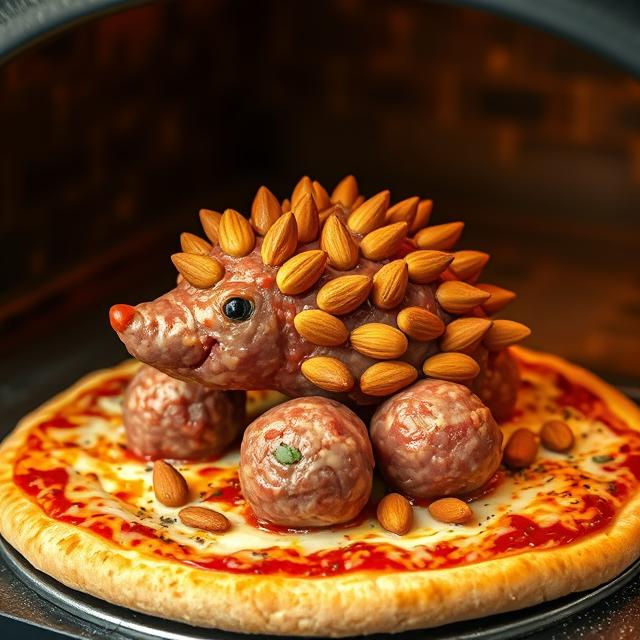 Mettigel pizza (German/Italian speciality)