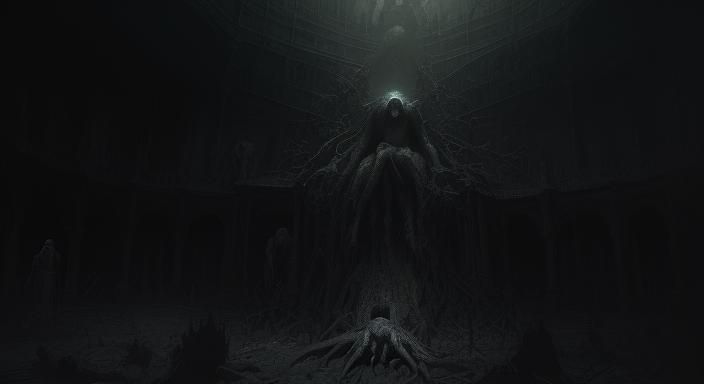 Death sitting on throne - AI Generated Artwork - NightCafe Creator