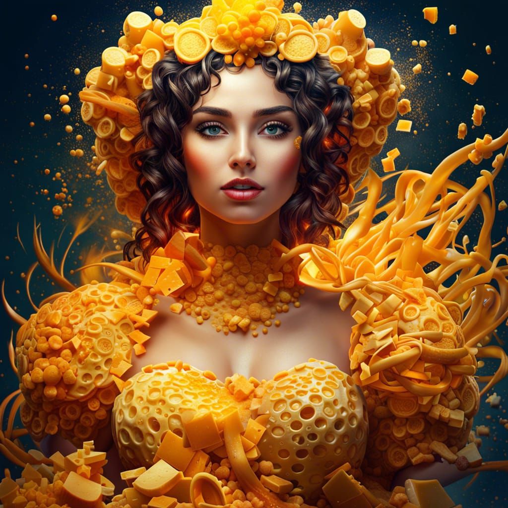 Woman Made Of Cheese!  by @Joe