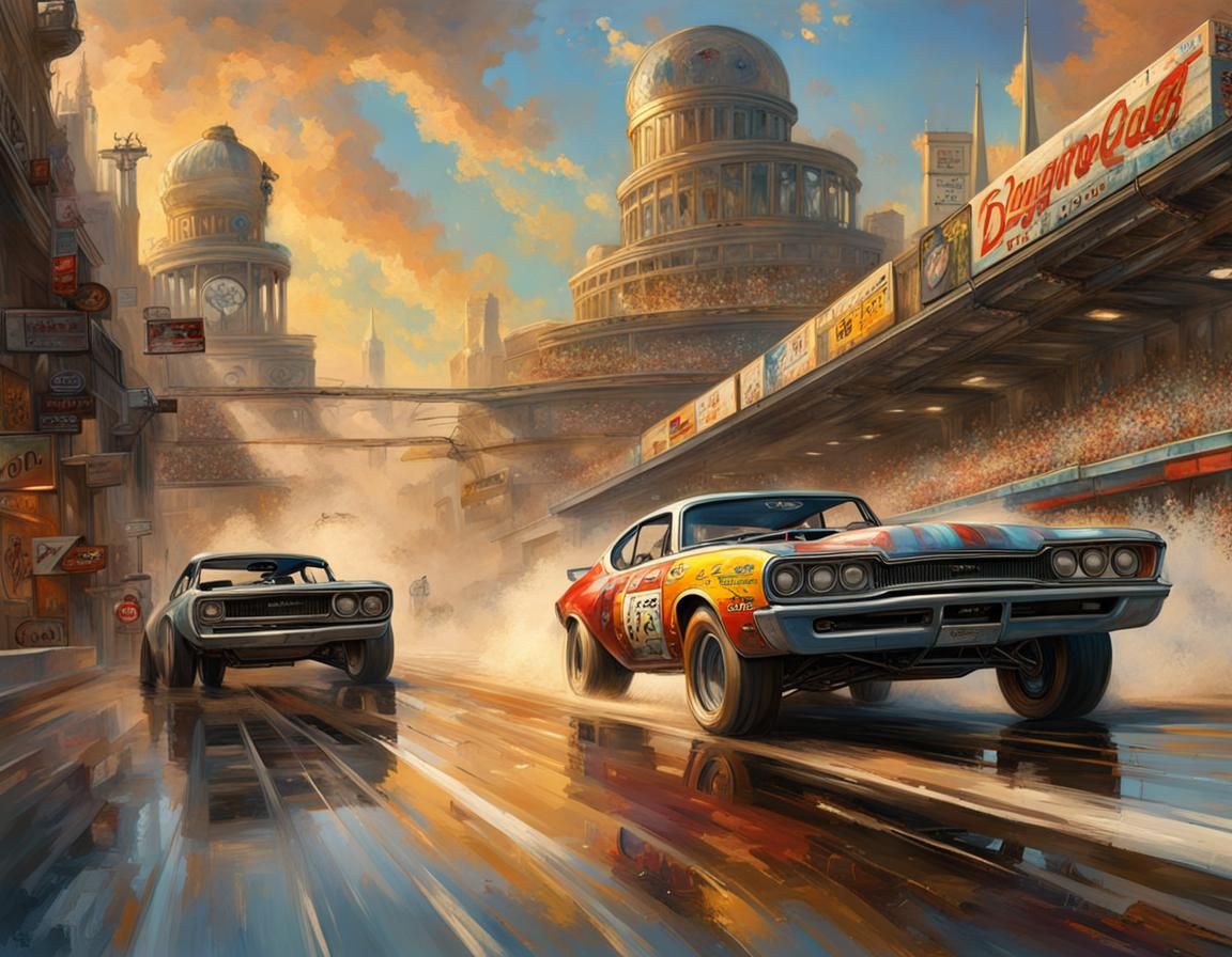 drag racing  by @Rejeanne Letourneau