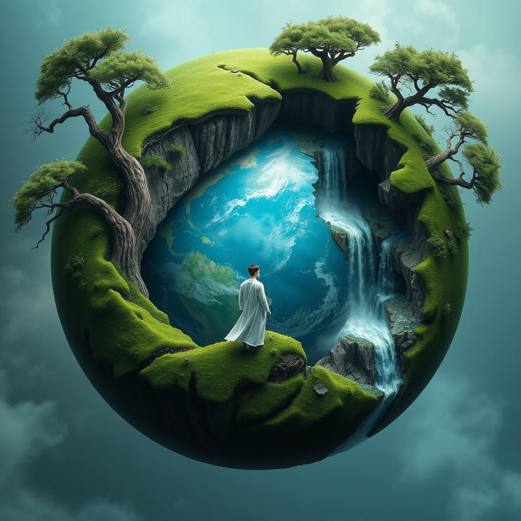 Surrealist Earth  by @amidigiart