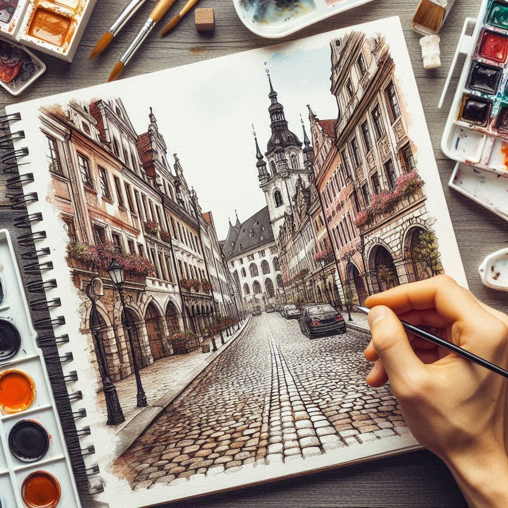 Masterpiece in Progress: Capturing a Historic Street  by @Pavel