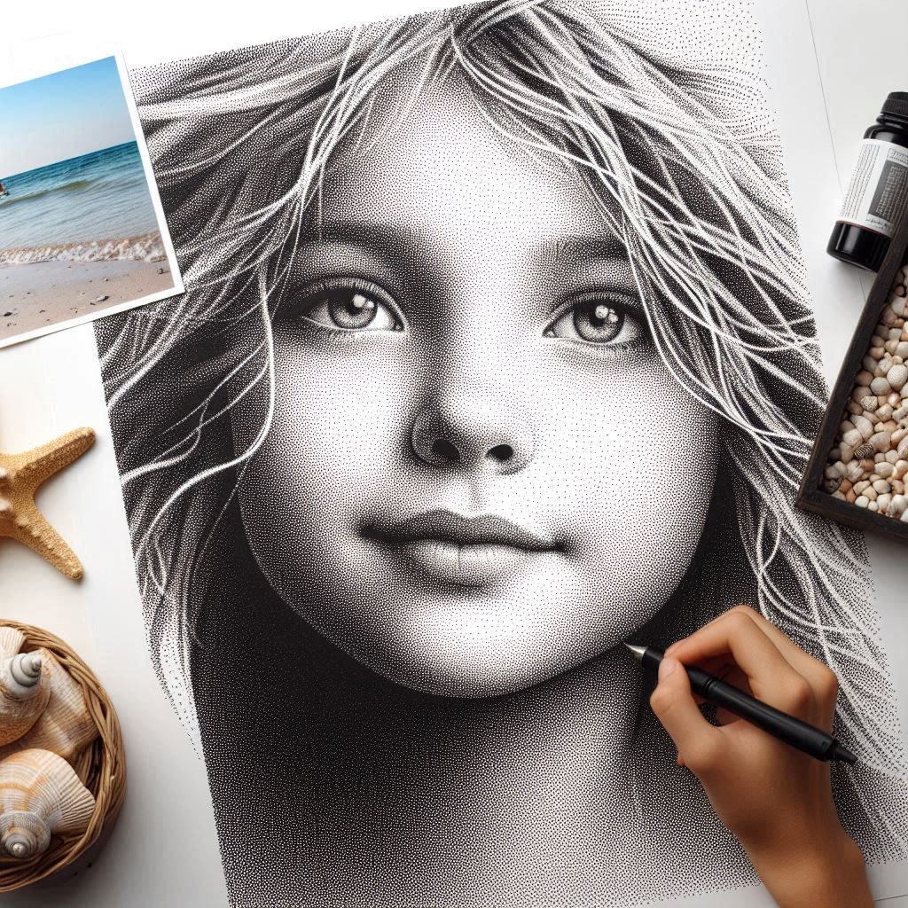 Stippling pointilism