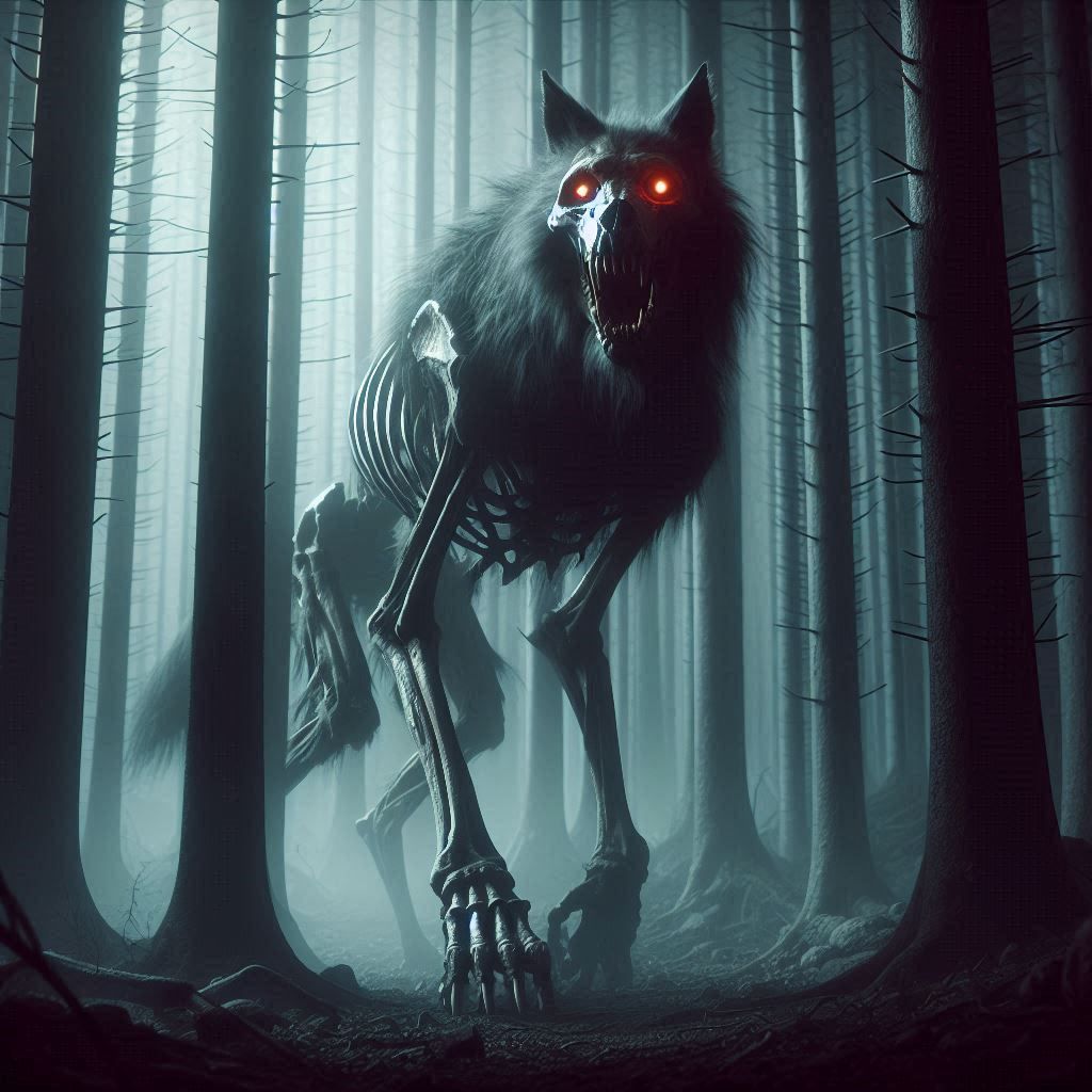 A dark creature in the forest