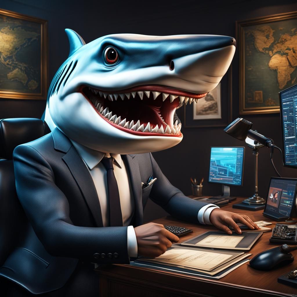 Financial Shark Traders - AI Generated Artwork - NightCafe Creator