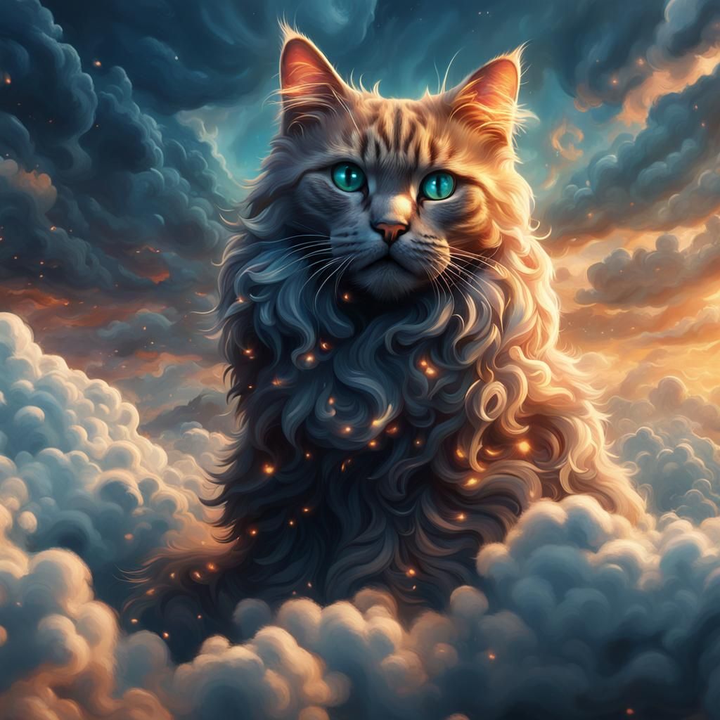 Cat made of clouds
