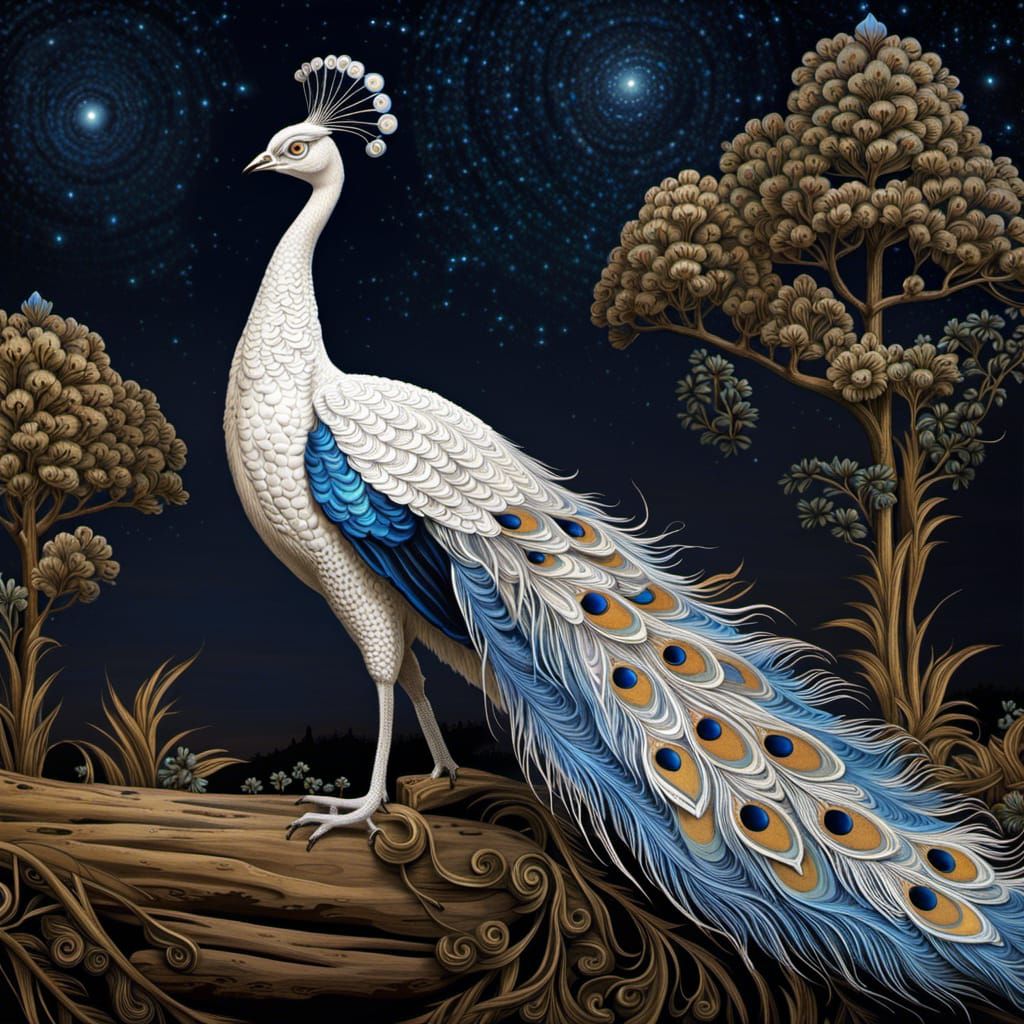 White Peacock - AI Generated Artwork - NightCafe Creator