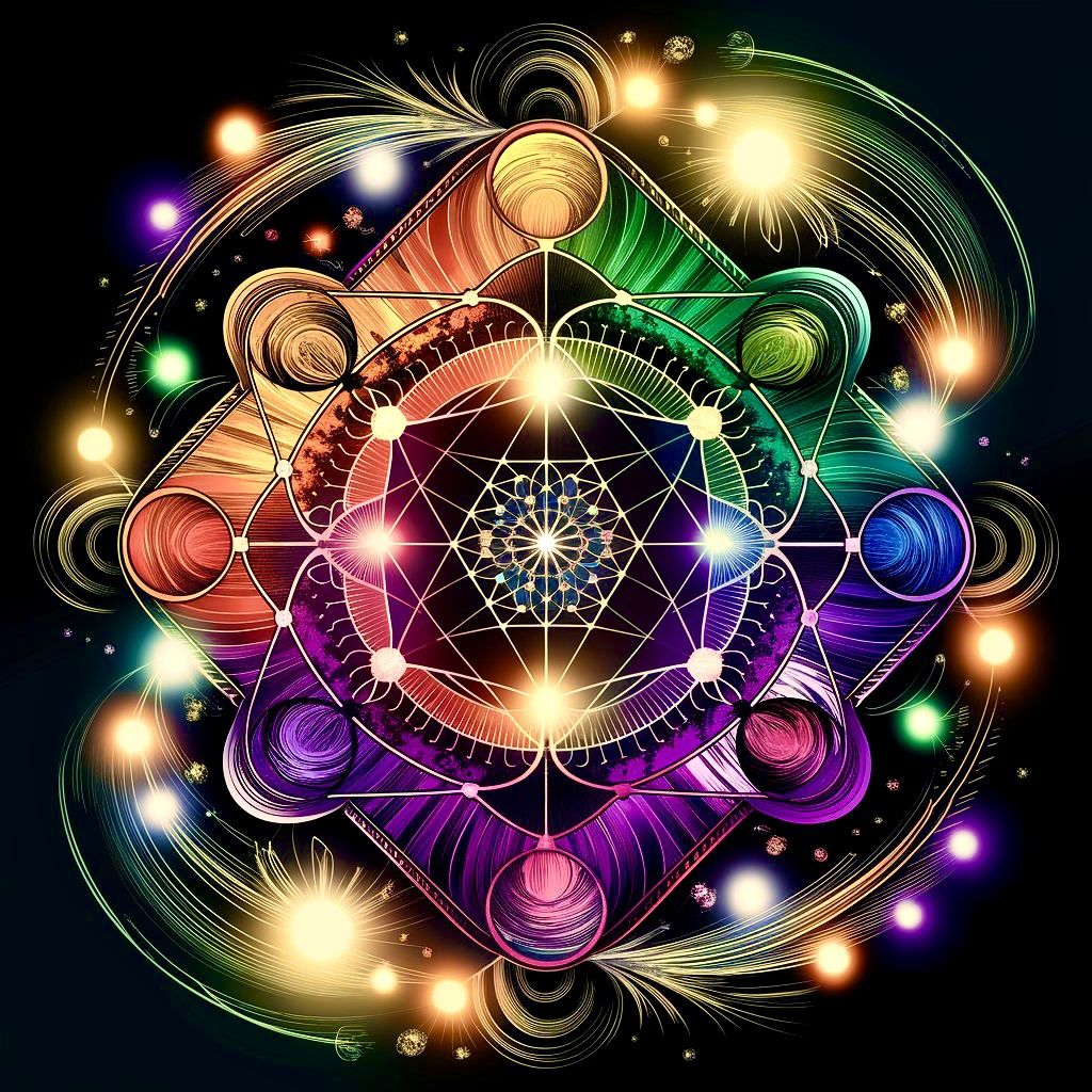 Metatron's Cube geometrical design