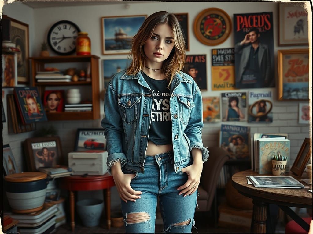 The retro brief: The DIY wife, 90's Fashion 'Distressed' Look  by @oistar