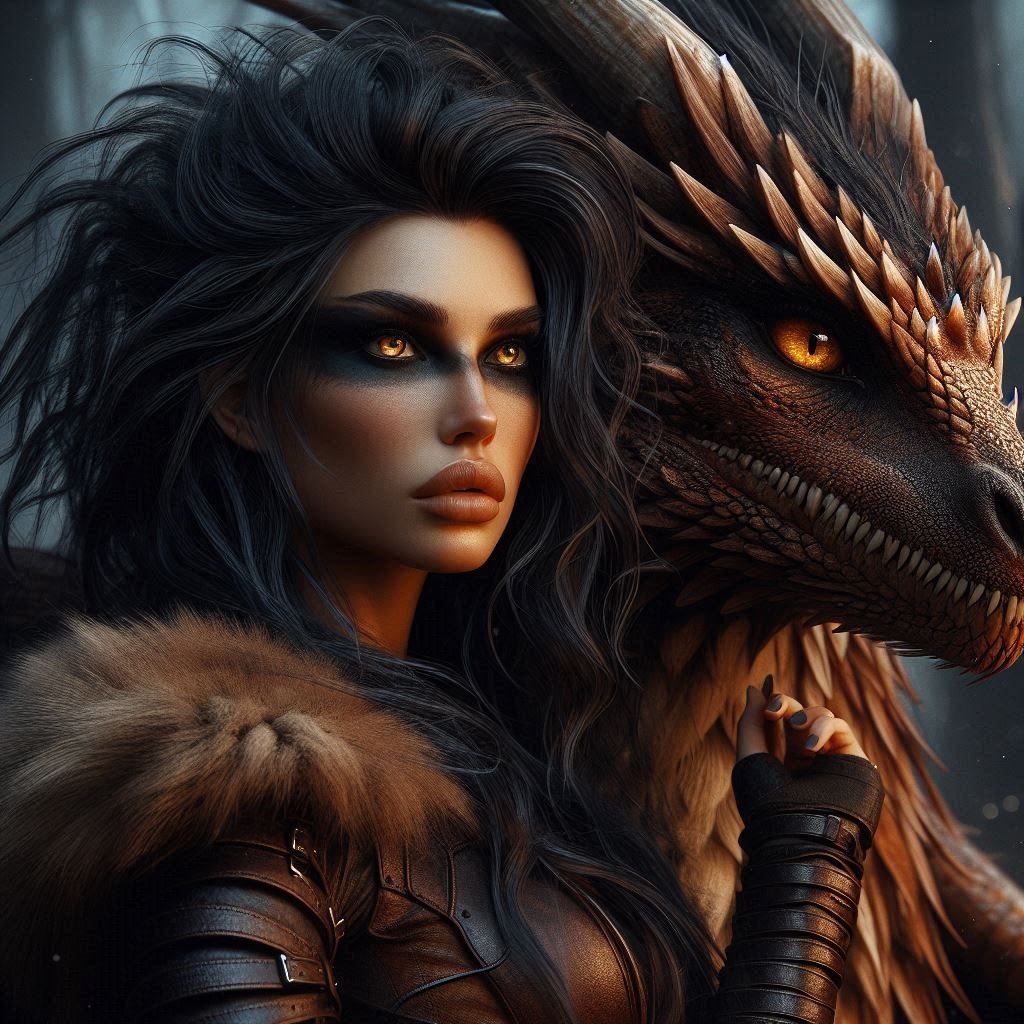 Dragon and Warrior Woman
