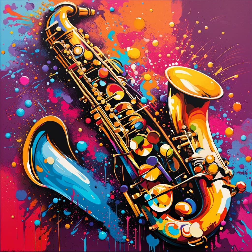 Saxophone 🎷 graffiti art 🎨