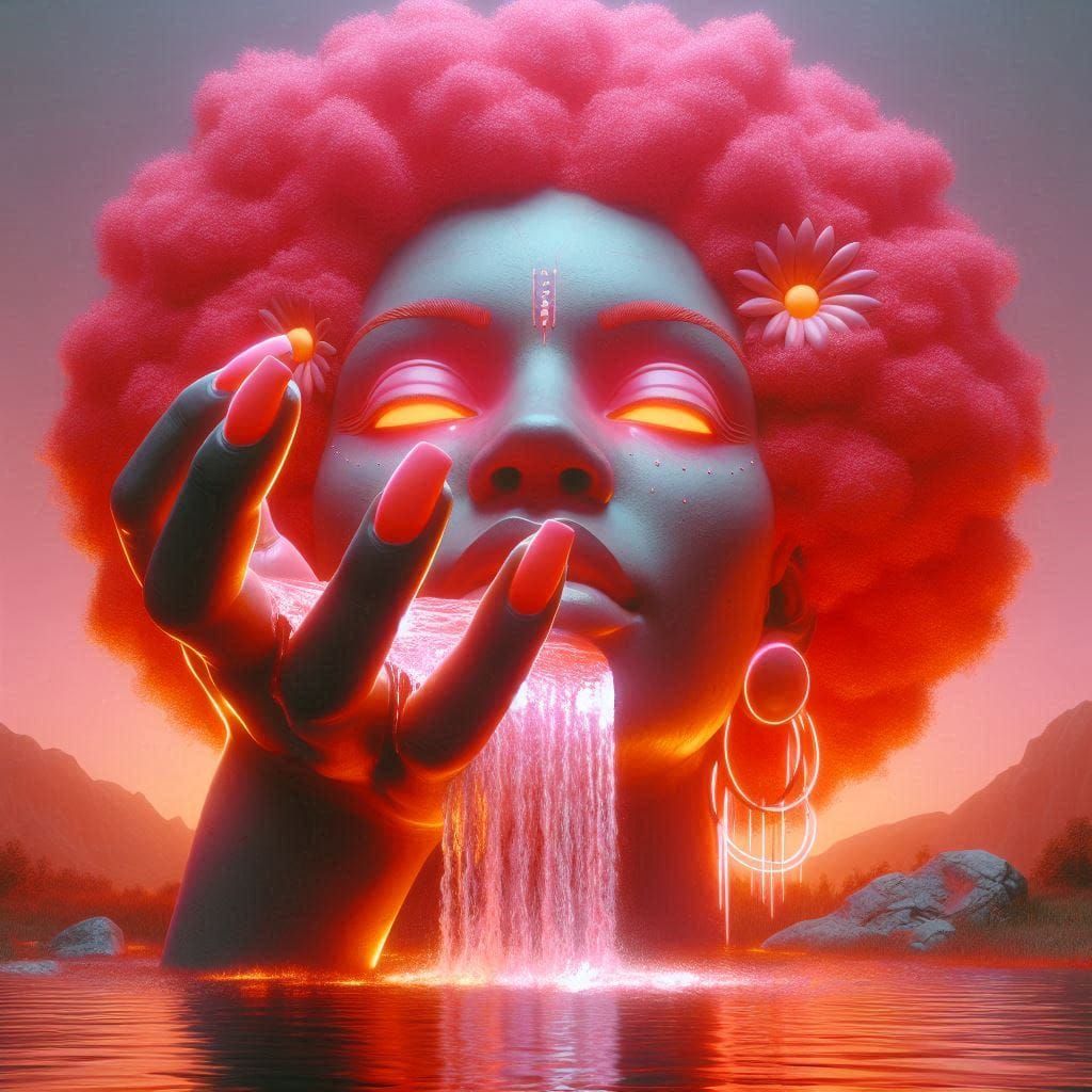 Neon Water Goddess