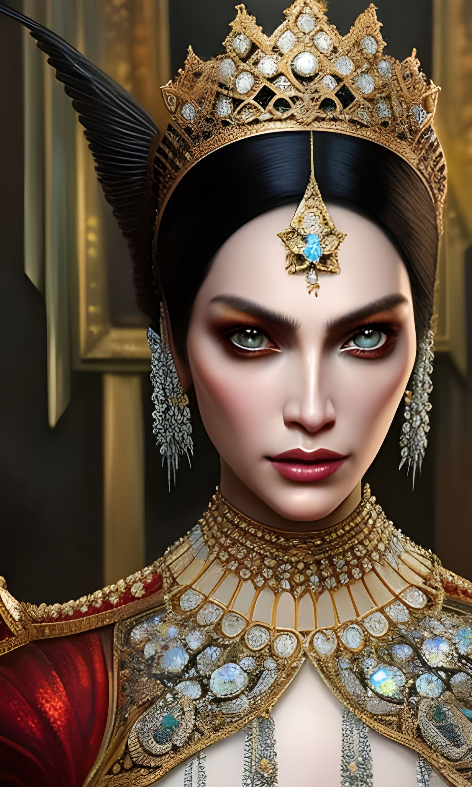 Diamond Woman with Crystal Skin: Hyperdetailed Fantasy Art