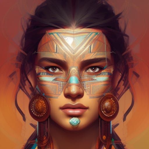 Gorgeous tribal woman