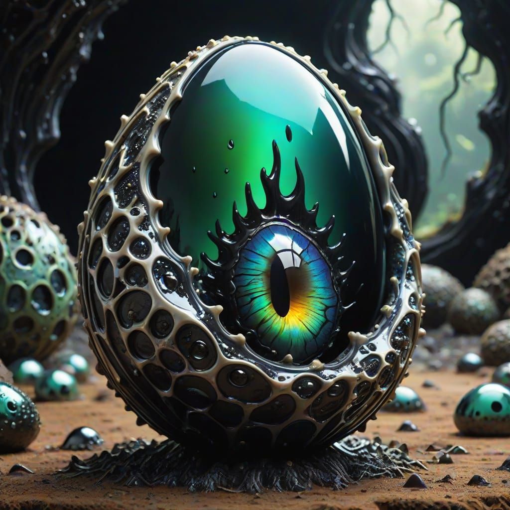 Lovecraftian egg  by @Dark Magoo