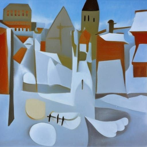 Picasso snow scene
