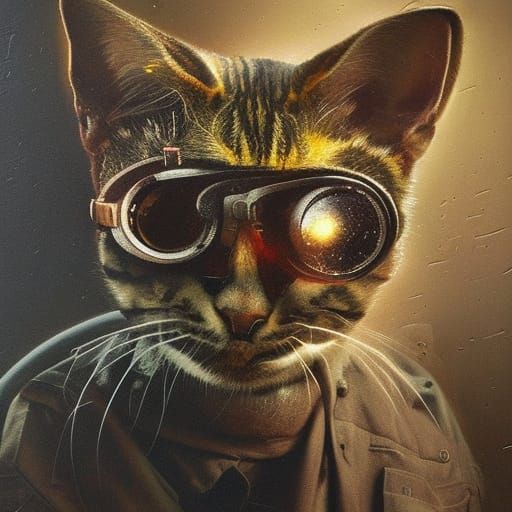 Military cat - AI Generated Artwork - NightCafe Creator