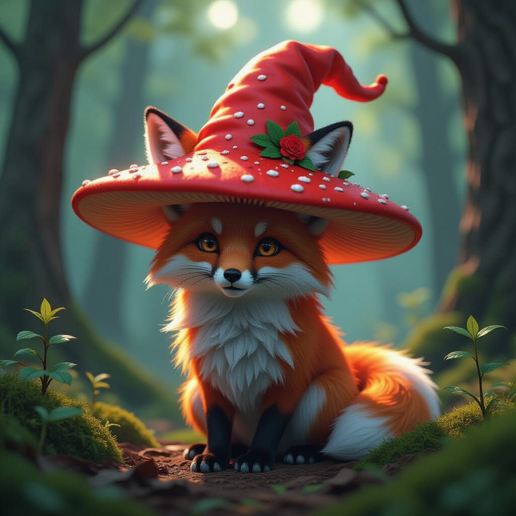 Mushroom Fox  by @Wicked_Star