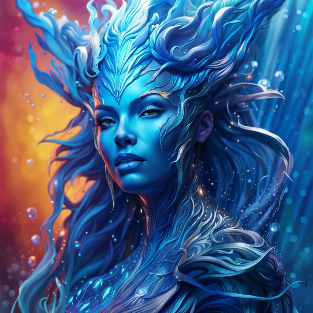 water elemental AI Generated Artwork NightCafe Creator