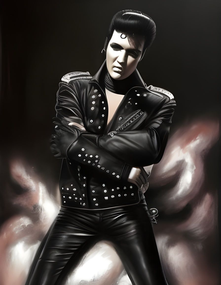 Elvis presley leather on sale jacket