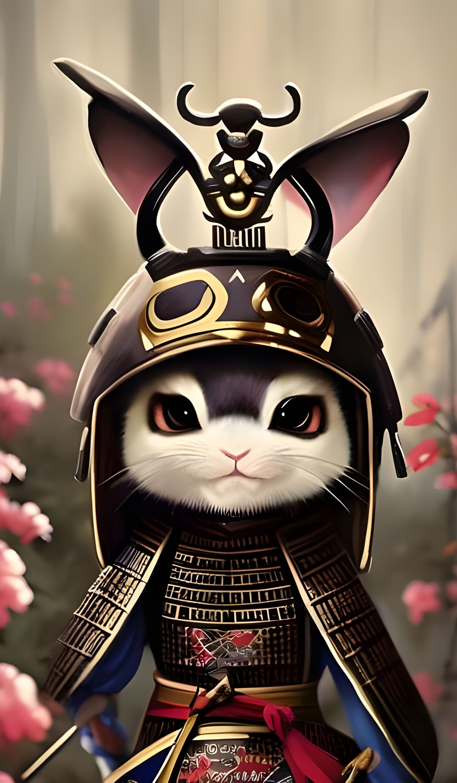 Cute samurai rabbit  by @LazyBones
