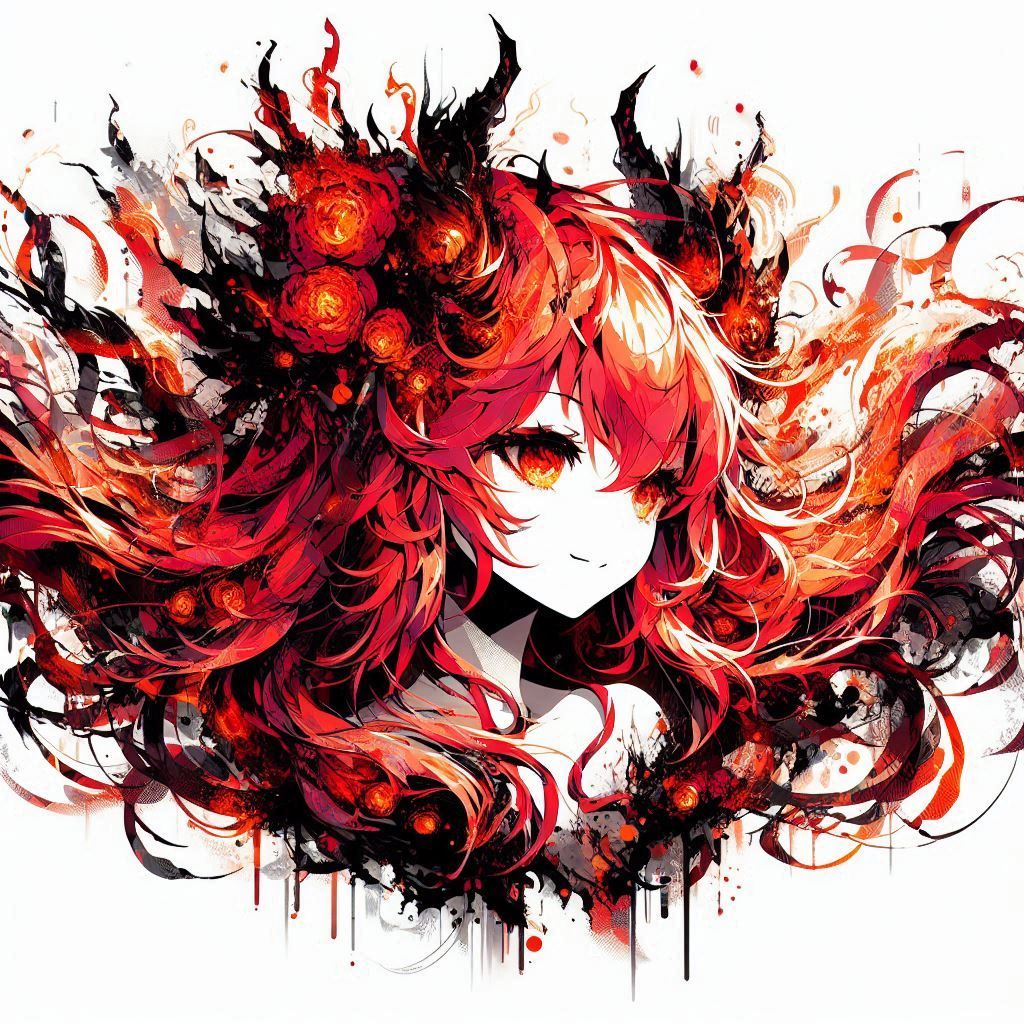 Anime demonic girl avatar