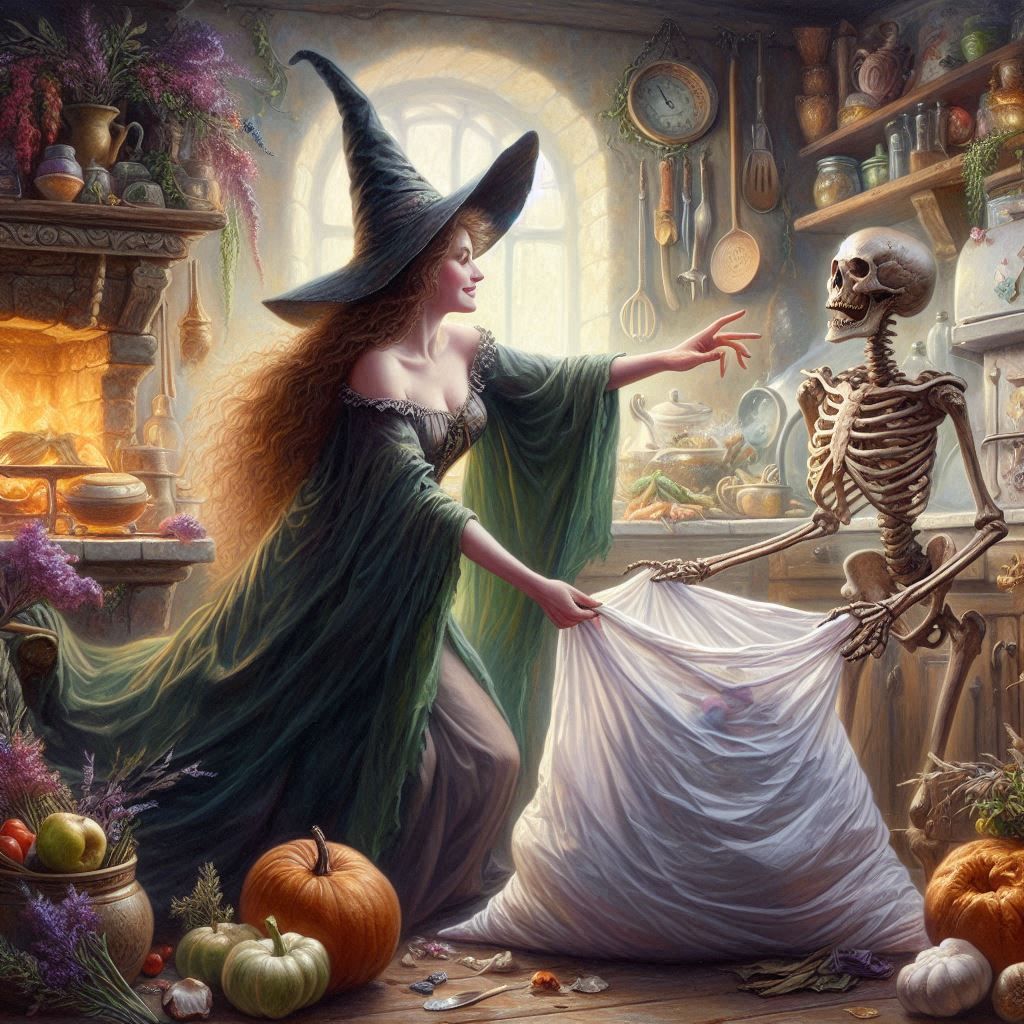 Animated Skeletons Help With the After Halloween Cleanup Too