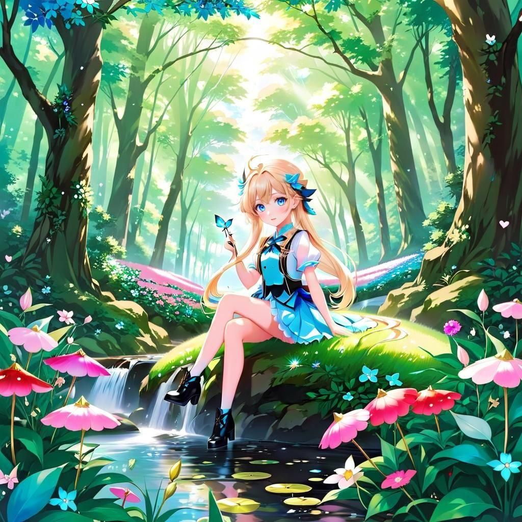 Anime Style Portrait of a Cute Fairy