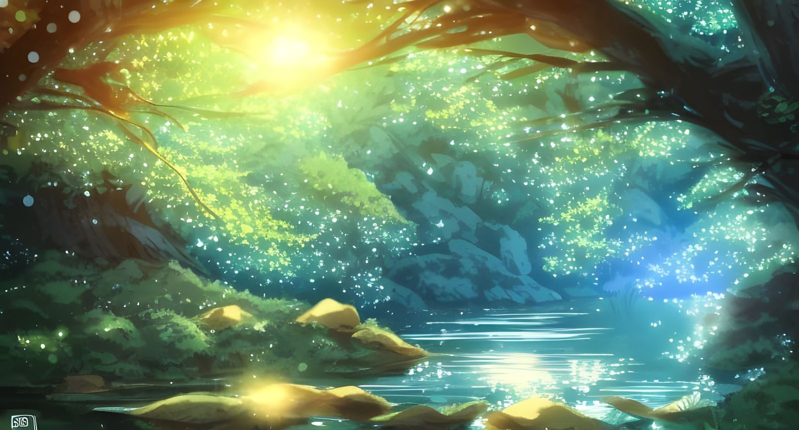 Sparkling hot spring  by @Nodzius