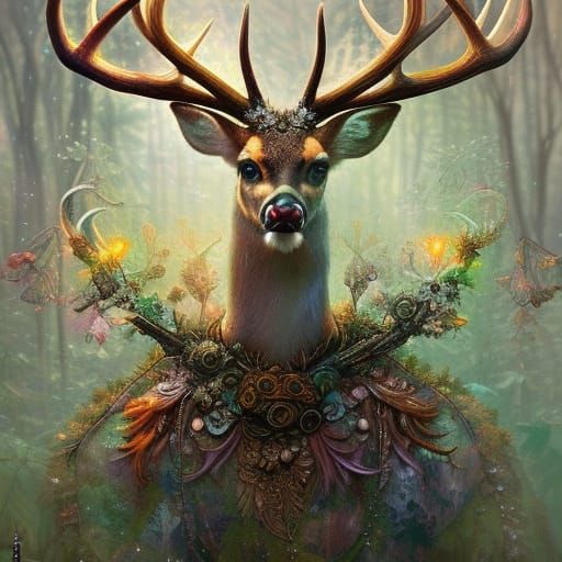 enchanted forest deer