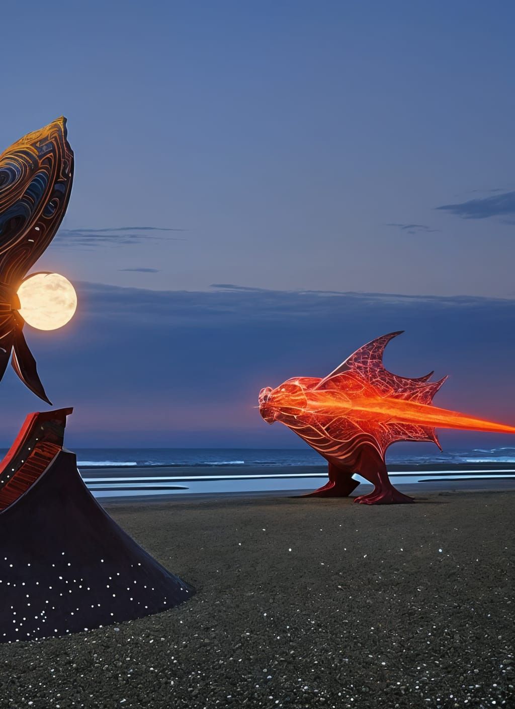 ANIMATED: Spine-Back IllumaSaurus: Moonwalking the Beach