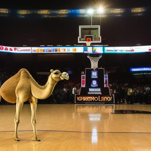 A camel playing in the NBA