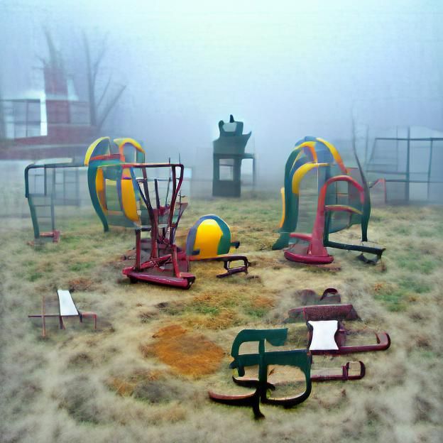 Old Playground Equipment In Fog AI Generated Artwork NightCafe Creator