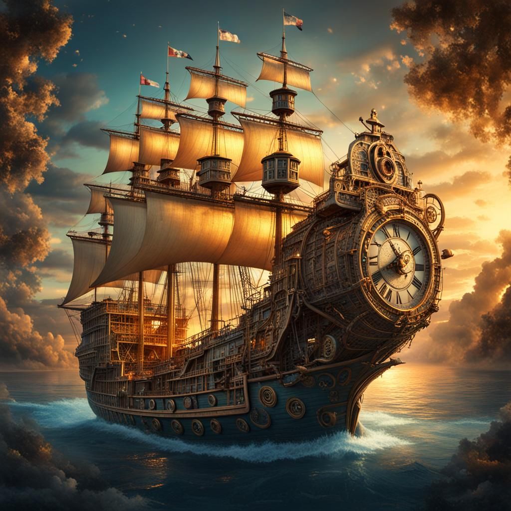 clock ship  by @beeblebrox