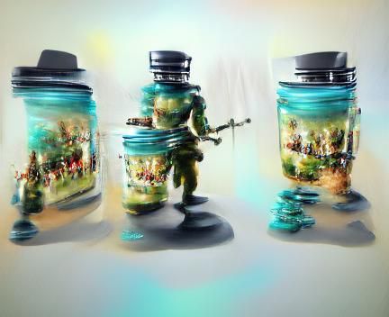 Toy Soldiers in Jars