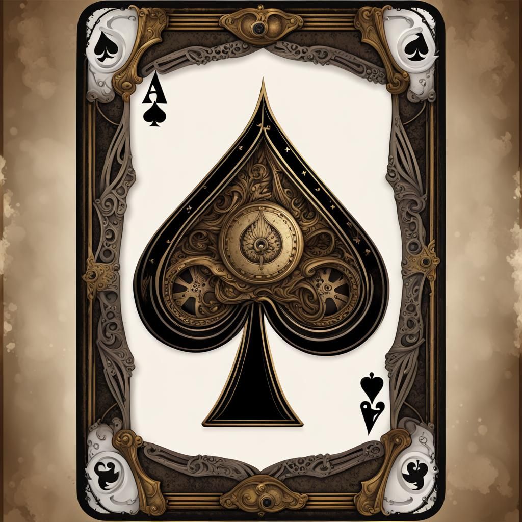 Ace of spades playing card that is almost perfection. - AI Generated ...