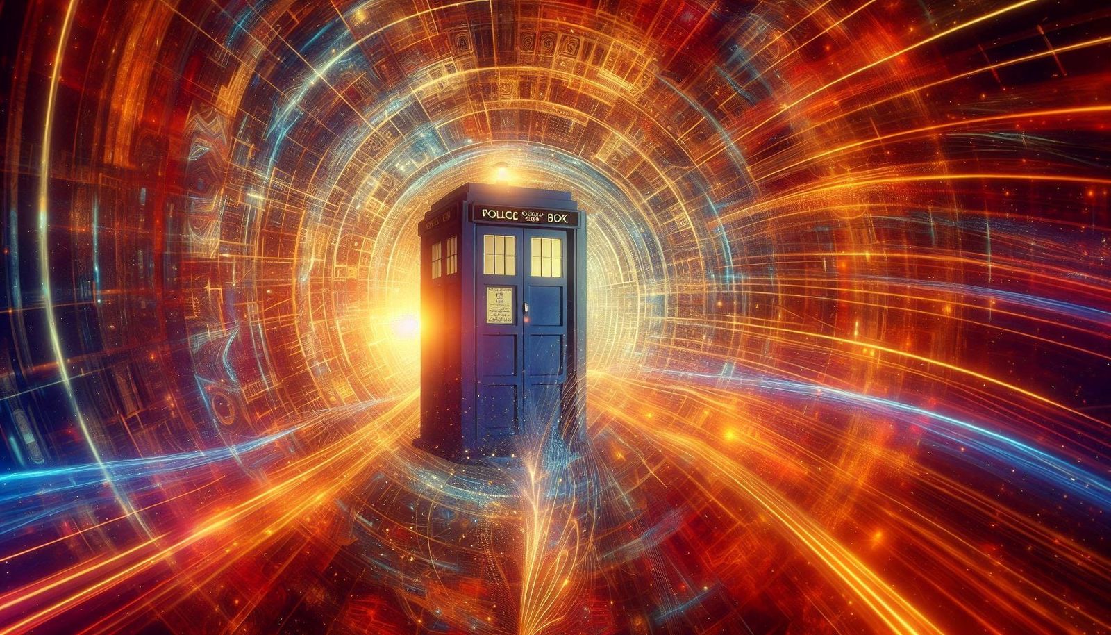 The TARDIS in the time vortex