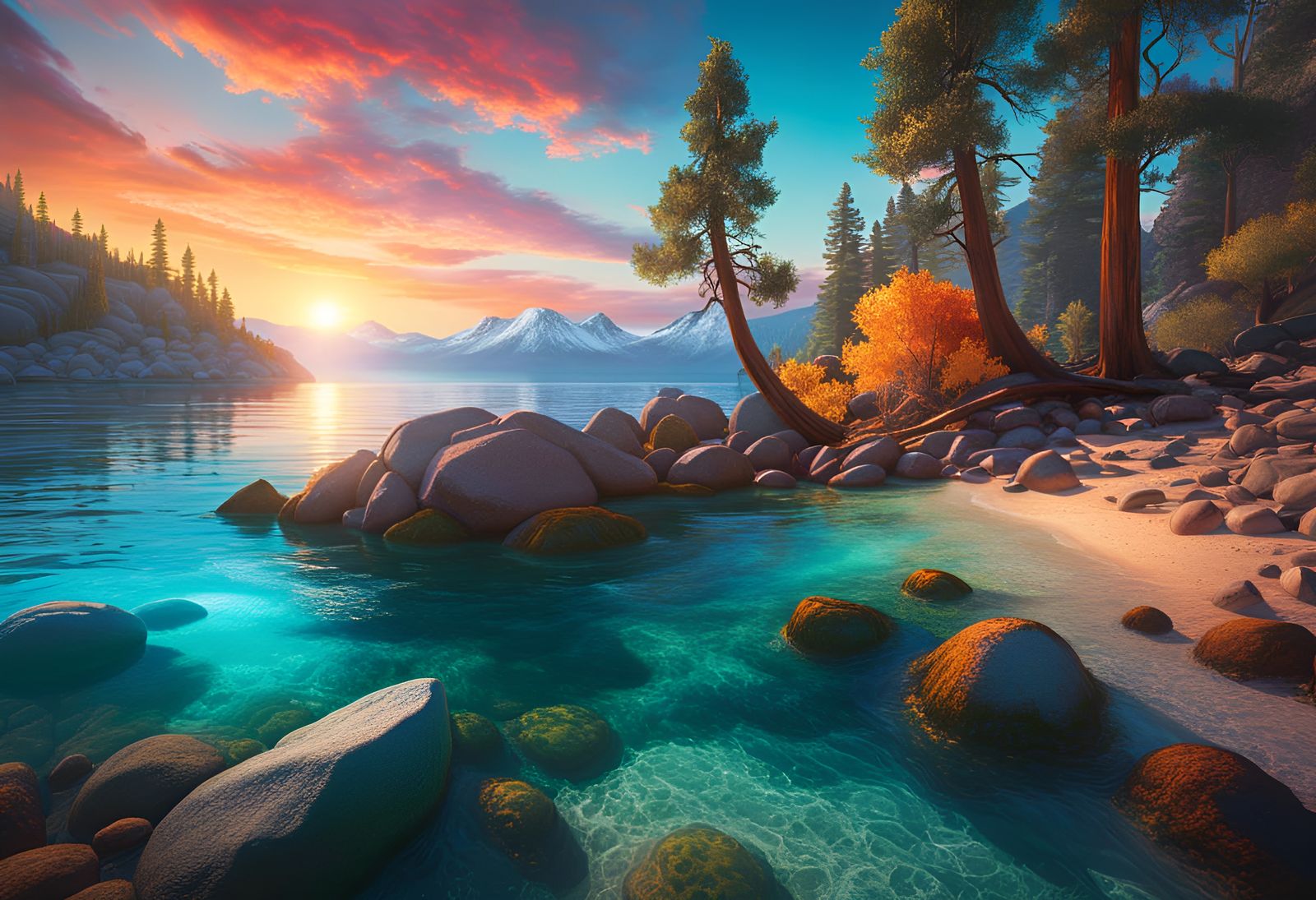 Rocks of Lake Tahoe false