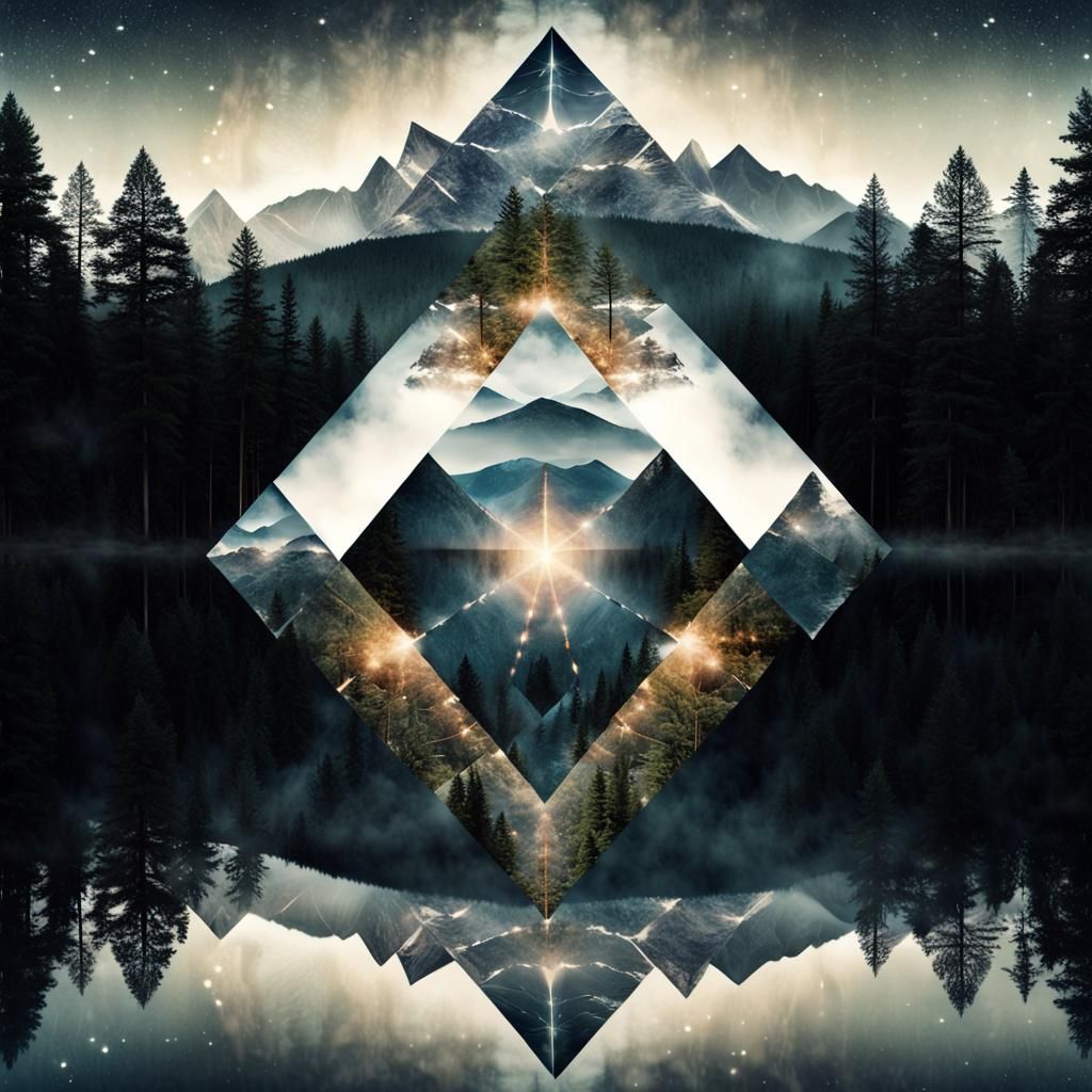 double exposure art  by @Bunny77