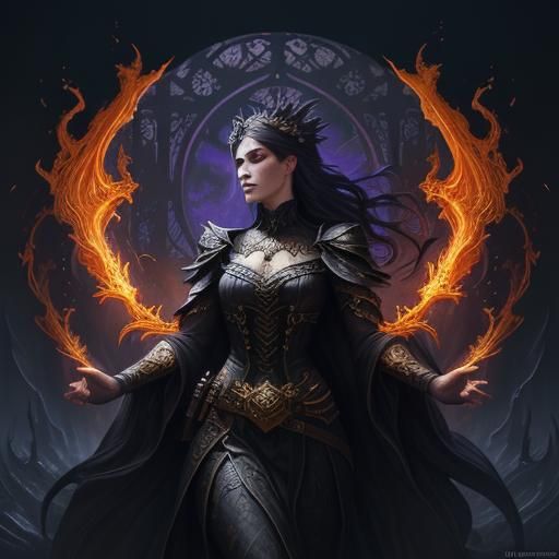 Lilith a masterpiece, 8k resolution, dark fantasy concept art, by Greg Rutkowski, dynamic lighting, hyperdetailed, intricately detailed, Spl...