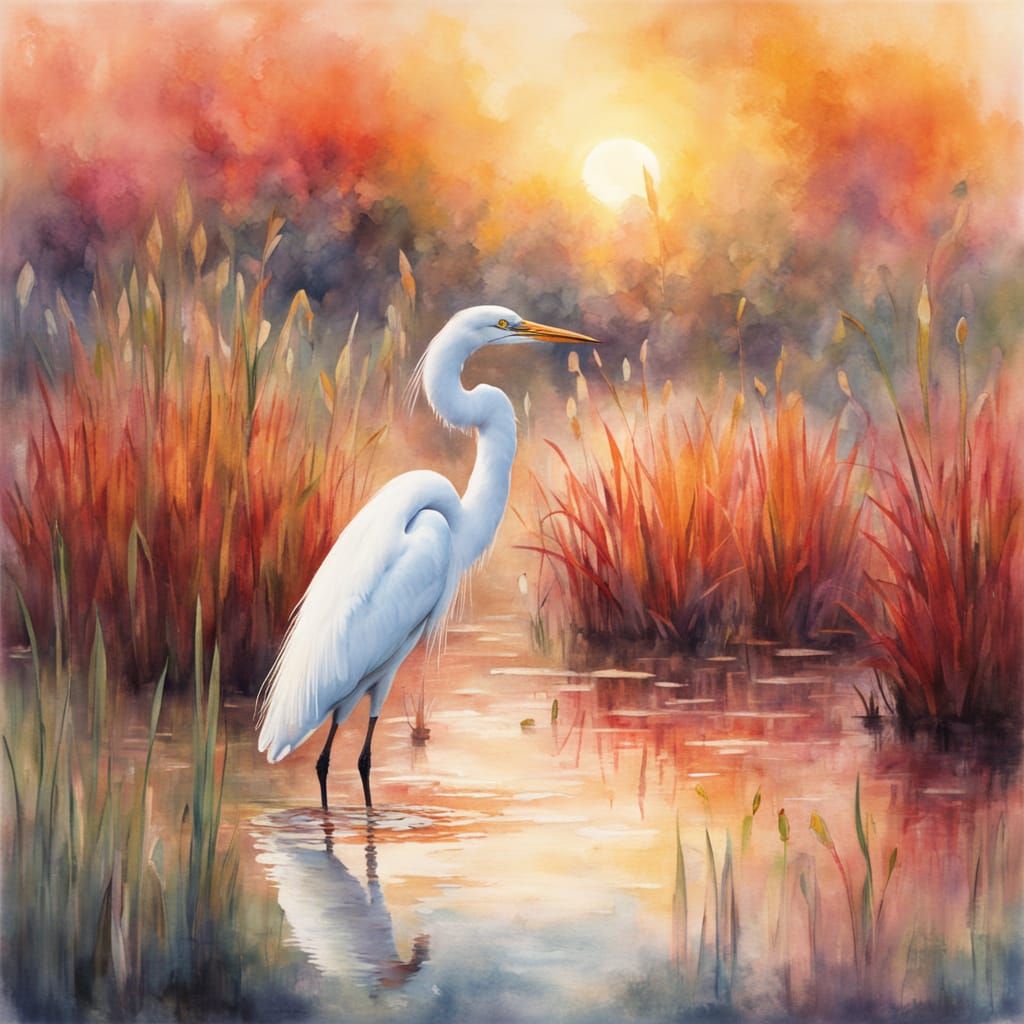 Great Egret 02  by @Diane W