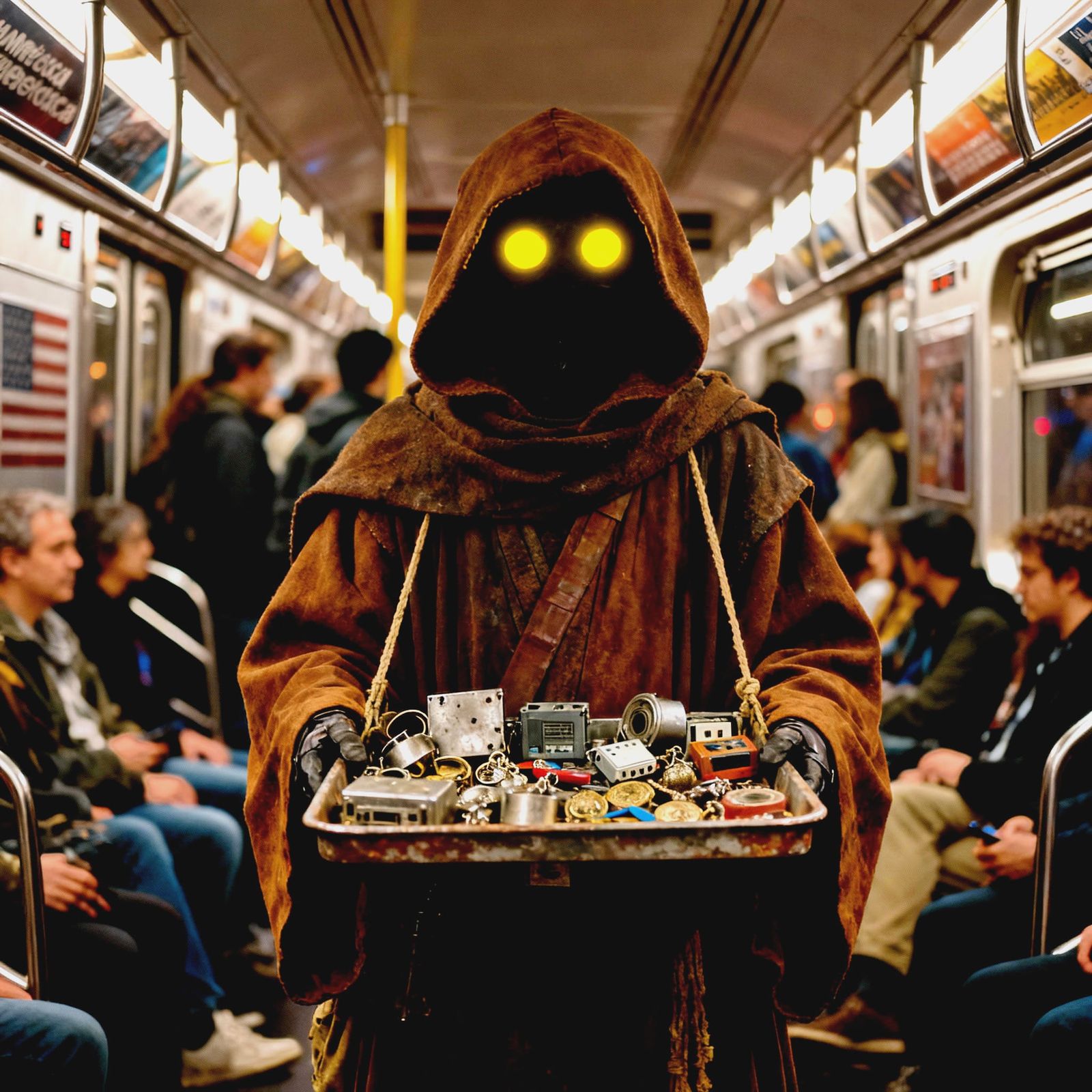 That's quite a vivid scene. The Jawa, a fictional alien spec...