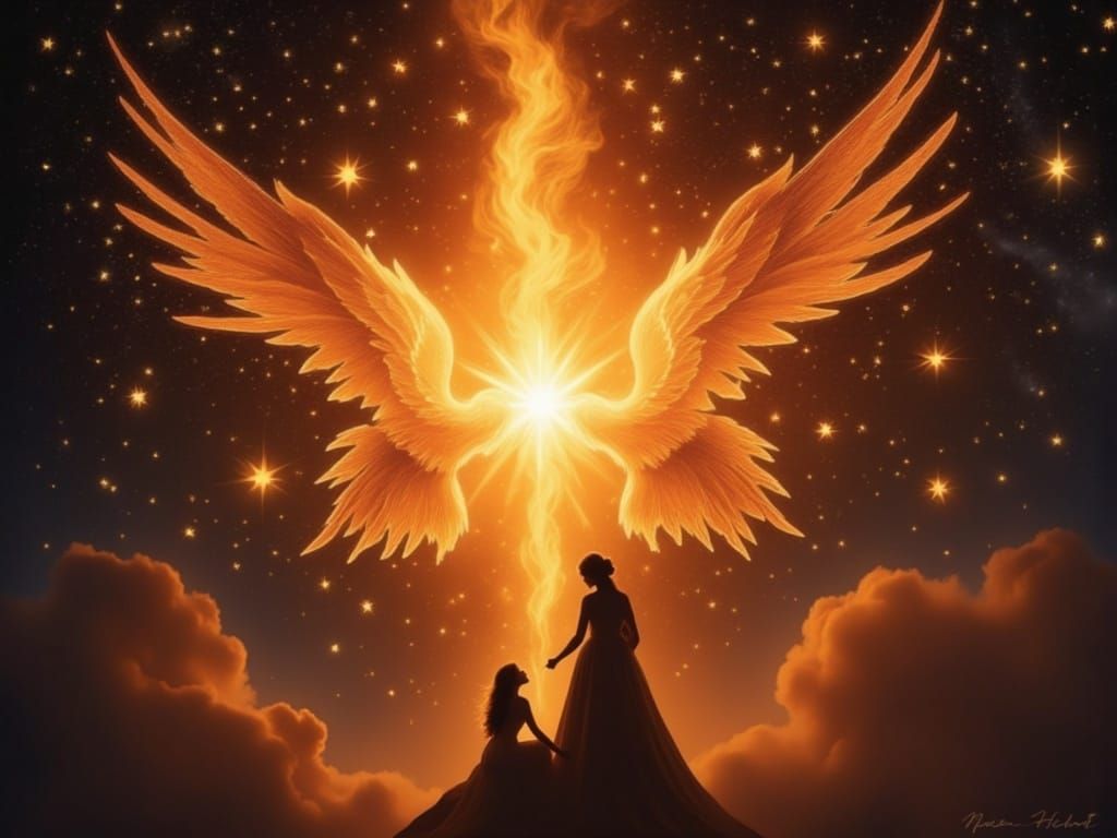 Passionate woman of inner fire spirit guide connects to her loving Star <lora:Spira Fire:1.0>