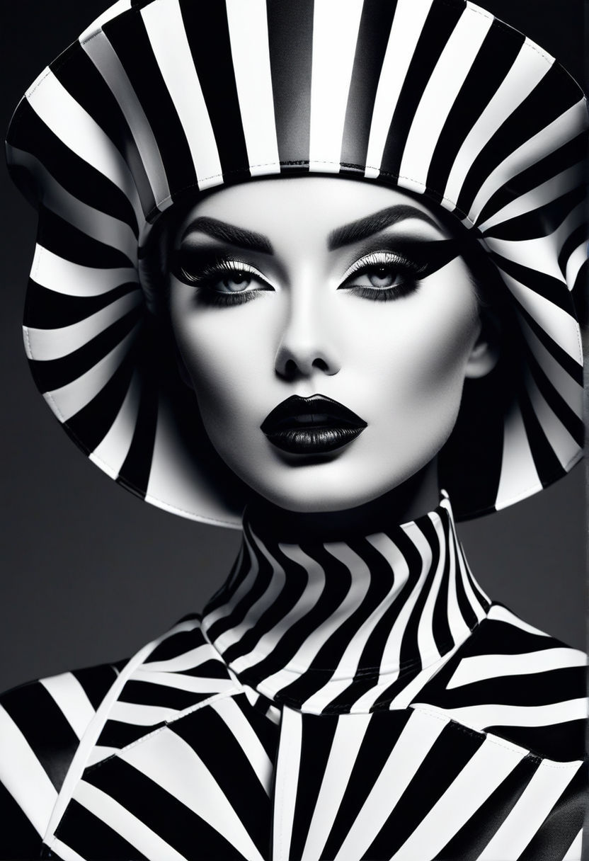 Black and white retro fashion  by @Indian Summer