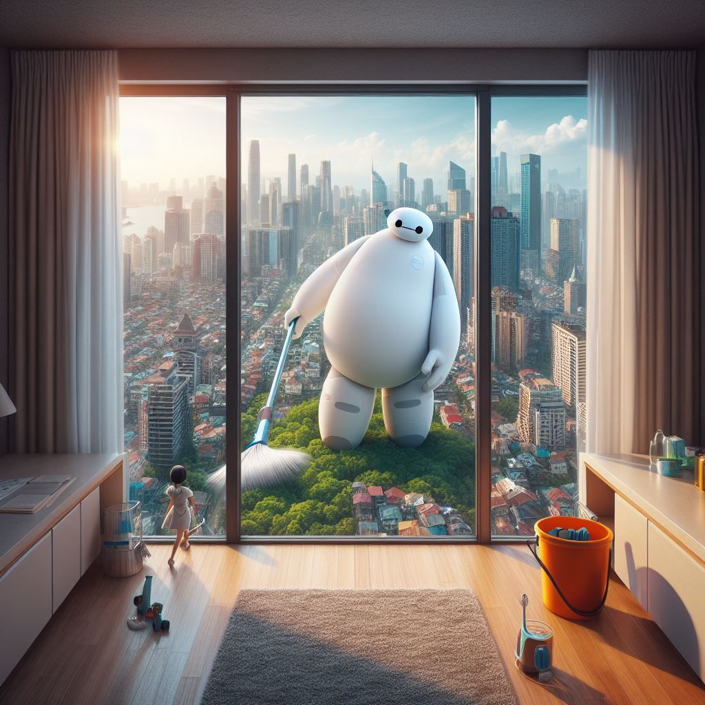 City Cleanup... Giant Baymax