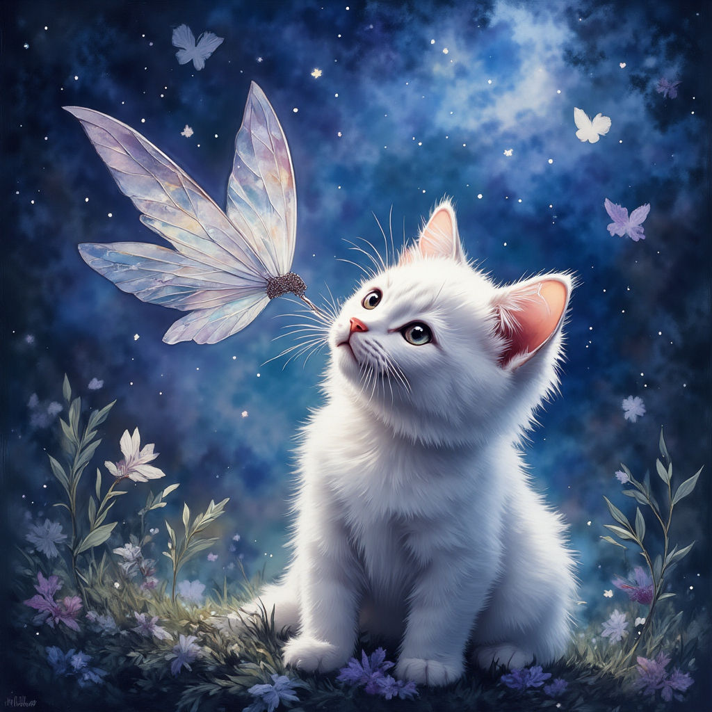 Kitten and the Butterfly